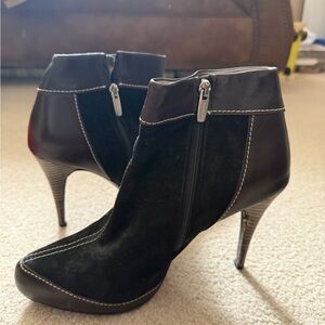 Chic Black Heeled Ankle Boots